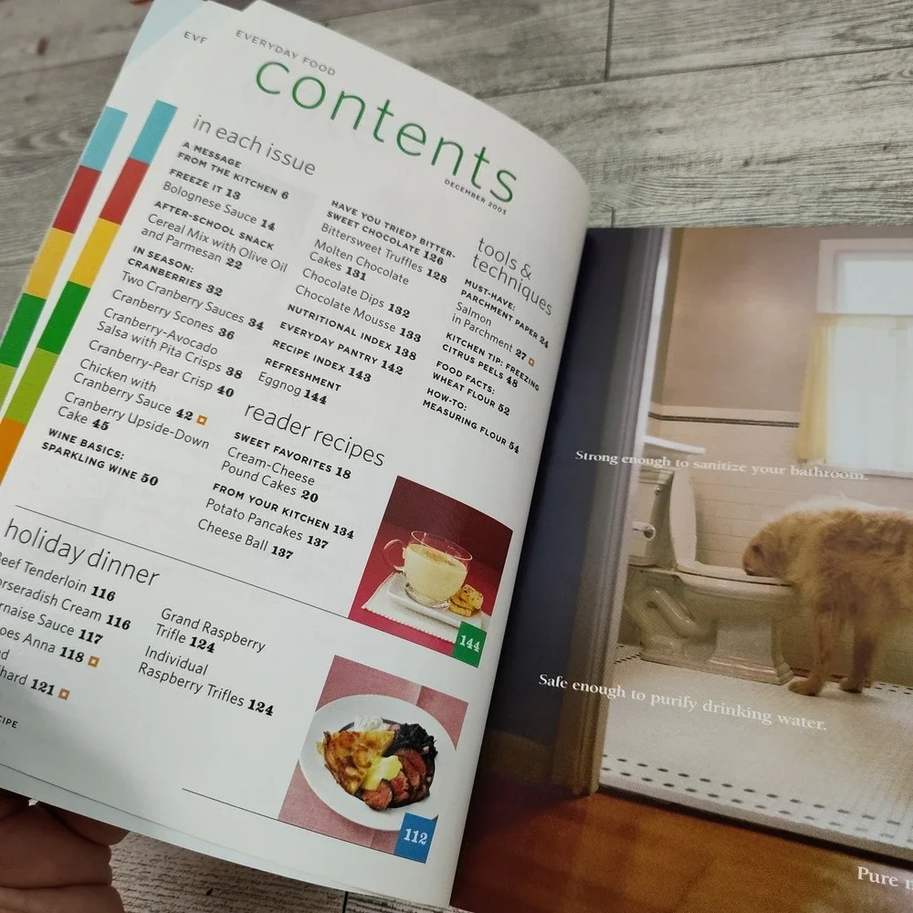 Everyday Food Magazine Cookbook Booklet Dec 2003 Y2K Recipes inc cozy casseroles